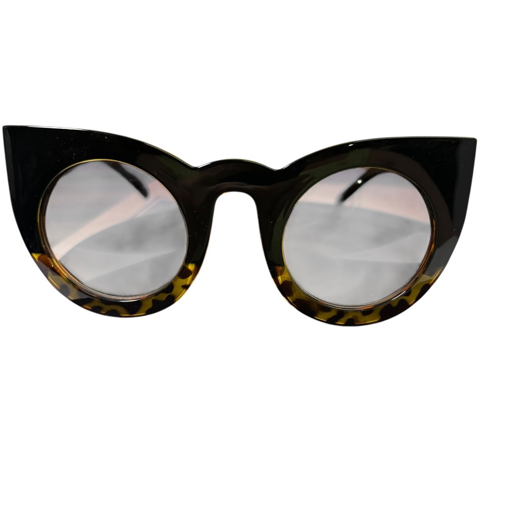 Womens Cat Eye Sunglasses Black Tortoise Round Frame Fashion Eyewear‎
